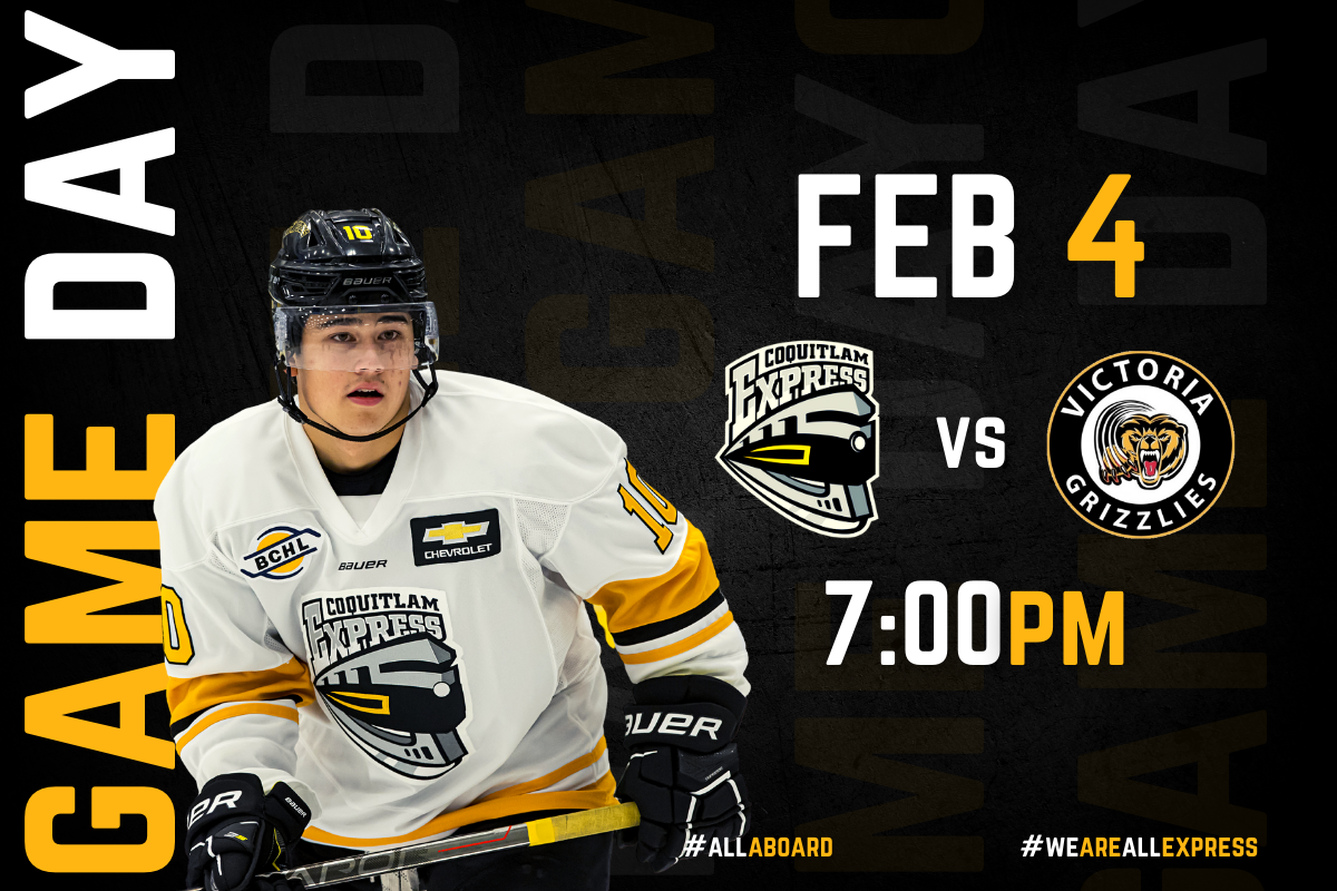 Game Day! Coquitlam Express vs Victoria Grizzlies (2/4/22) | Coquitlam ...